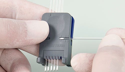 Fig. 1: Sample preparation tool: fill height markings