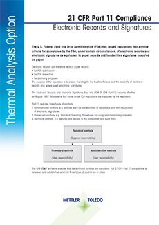 21 CFR Part 11 Compliance for Thermal Analysis