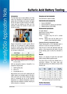 sulfuric acid battery testing