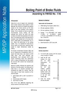 Brake fluid Boiling Point