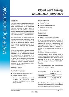 cloud point of non-ionic surfactant