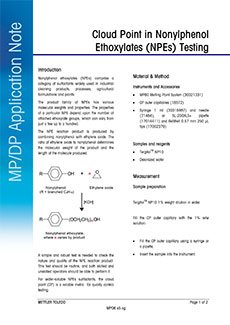 Cloud Point of Nonylphenol Ethoxylates