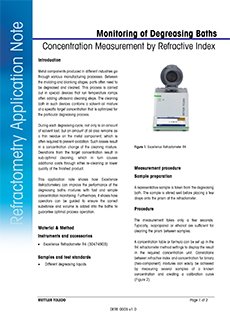 degreasing bath monitoring