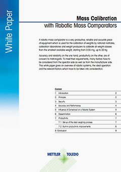 Calibration with Robotic Mass Comparators