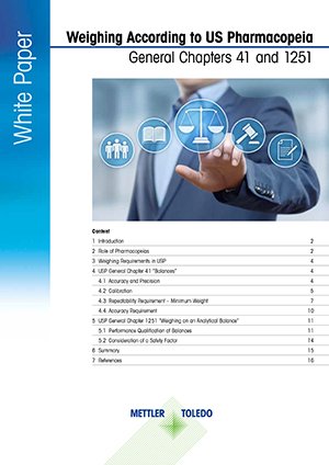 USP Chapter 41 weighing requirements