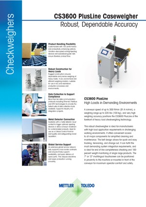 CS3600 Caseweigher | Download PDF Datasheet