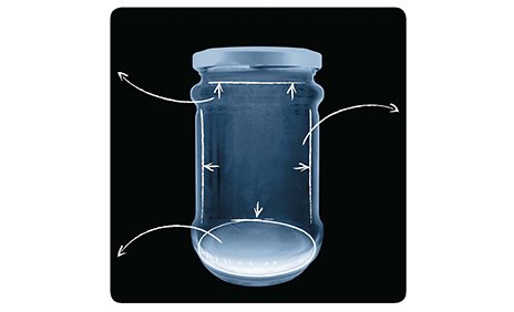 Glass-in-glass container inspection with x-ray systems