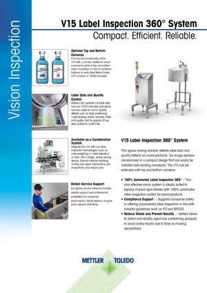 V15 Label Inspection 360° Datasheet | Download PDF