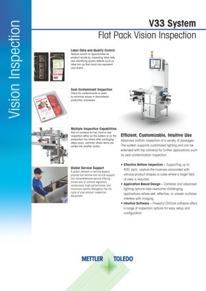 V33 Vision Inspection Datasheet