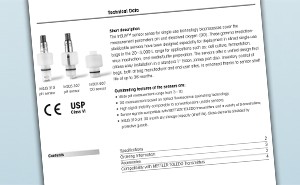 Technical Data on InSUS Sensor Series