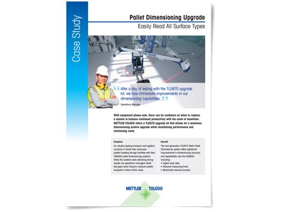 Pallet Dimensioning Upgrade Case Study Cover