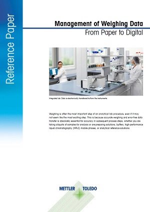 management of weighing data