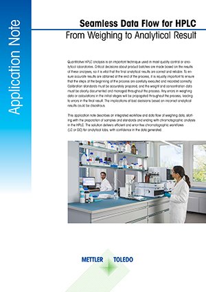 HPLC weighing data transfer