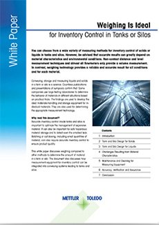 Weighing is the Best for Inventory Control in Tanks