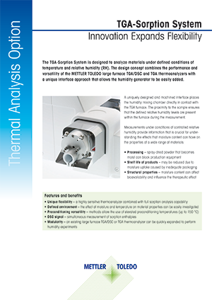 Datasheet: TGA-Sorption System