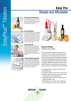 Datasheet: Easy Pro Titrator