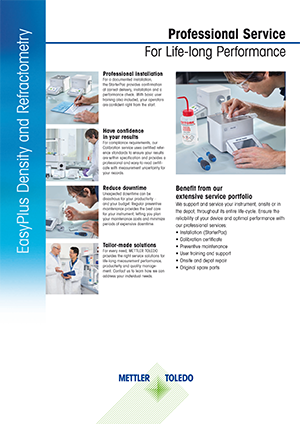 Datasheet: Service for EasyPlus Density and Refractometry