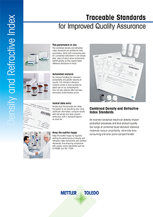 Datasheet: Combined Density and Refractive Index Standards