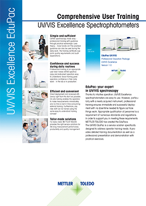 Datasheet: UV/VIS Excellence EduPac