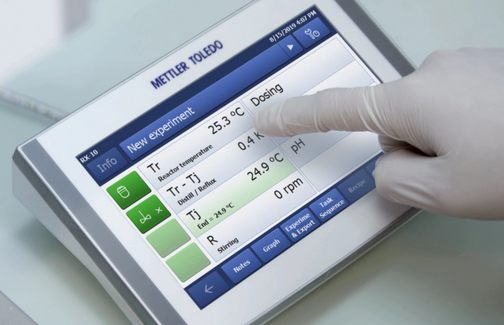 Jacketed reactor control unit interface