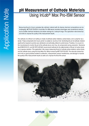 pH measurement of battery cathode material