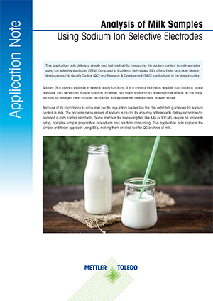 Sodium ion determination in milk using ISEs